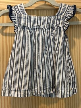 Carter's Navy and White Striped Sleeveless Sundress
